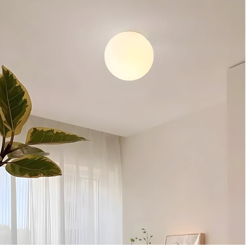 Lunaris Wall Lamp – Round Matt Glass with Scandinavian Japandi Design