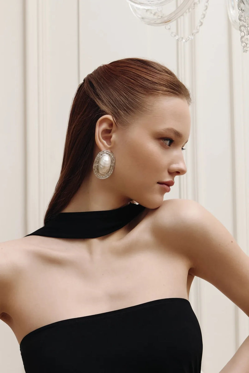 Isabelle | Striking Vintage Pearl Earrings for Women