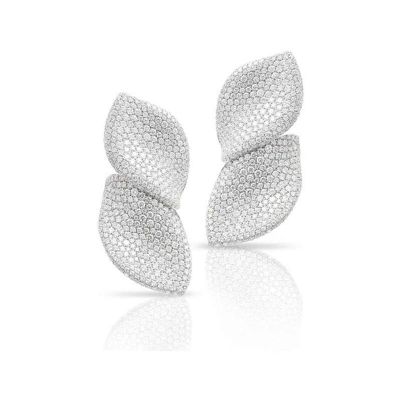 Ruby | Diamond-Shaped Leaf Earrings for Women
