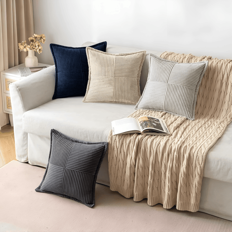 Ovenia Cushion Cover – Stain-Resistant Plain Design