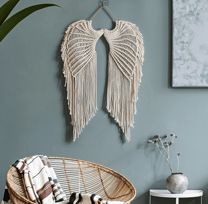 Nuvella Macramé Wall Decoration – Wall Tapestry in Cream