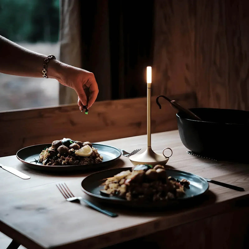 Nivelle Table Lamp – Scandinavian Candleholder Design with Dimmable LED