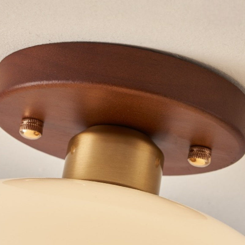 Avelune Ceiling Lamp – Bauhaus Design with Wooden Accent