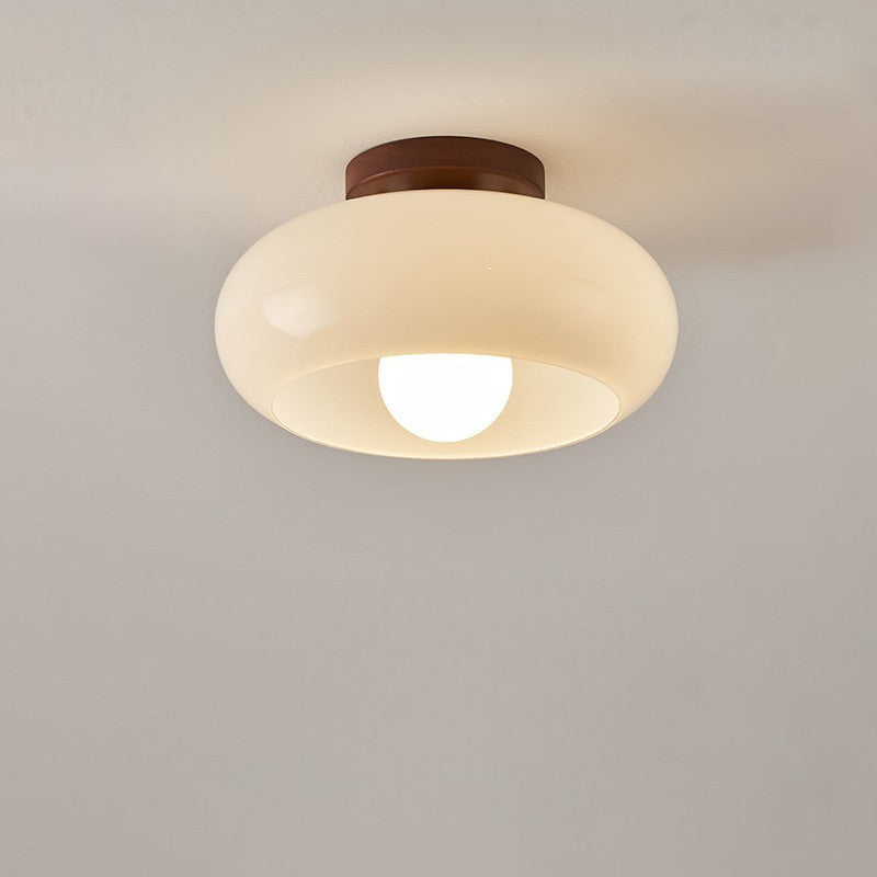 Avelune Ceiling Lamp – Bauhaus Design with Wooden Accent