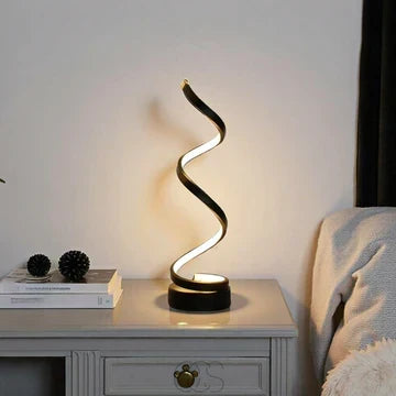 Solviera Table Lamp – Spiral Design with Warm Light