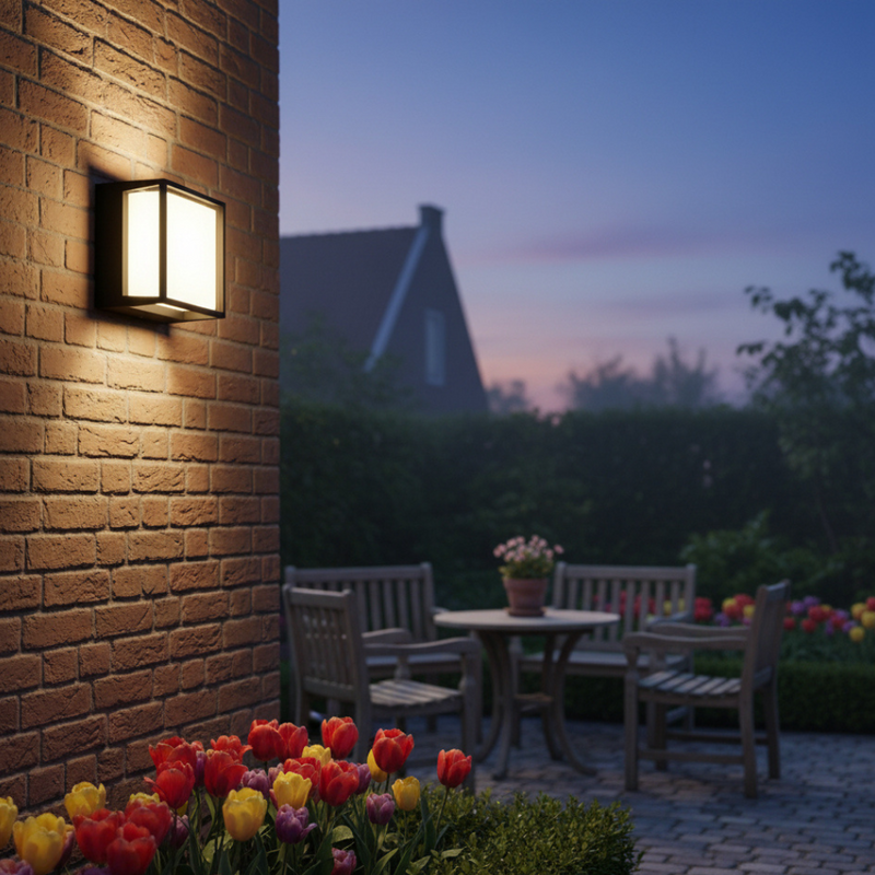 Norevexa Cube Outdoor Wall Light – Modern Exterior Lighting