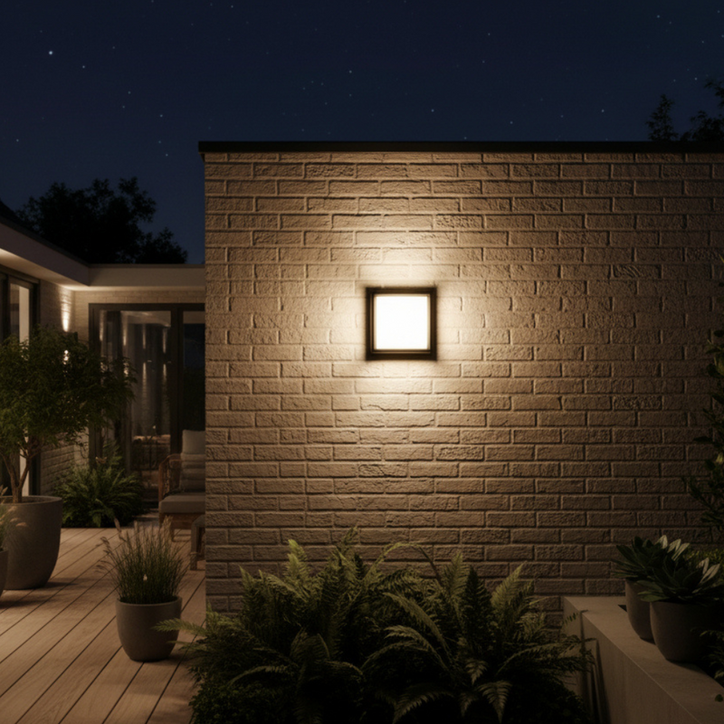 Norevexa Cube Outdoor Wall Light – Modern Exterior Lighting
