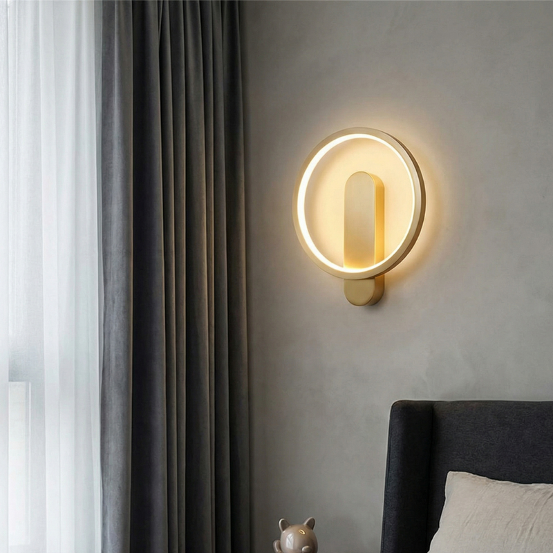 Varelia Moon Wall Lamp – Round Design with Three Light Colours