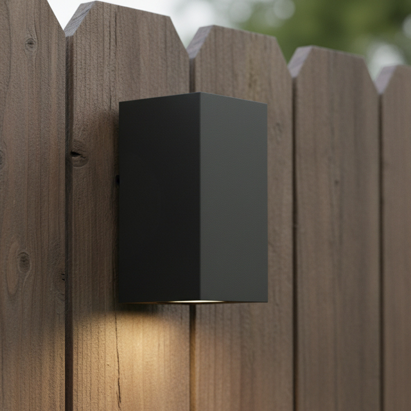 Zavella Black Outdoor Wall Light – Warm LED Light