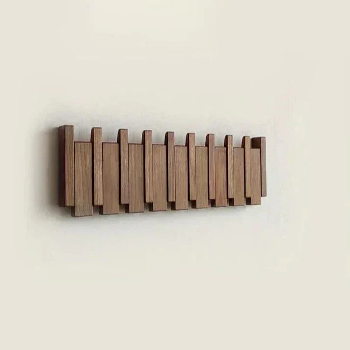 Melvairo Wall Coat Rack – Wood Design with Piano-Inspired Hooks