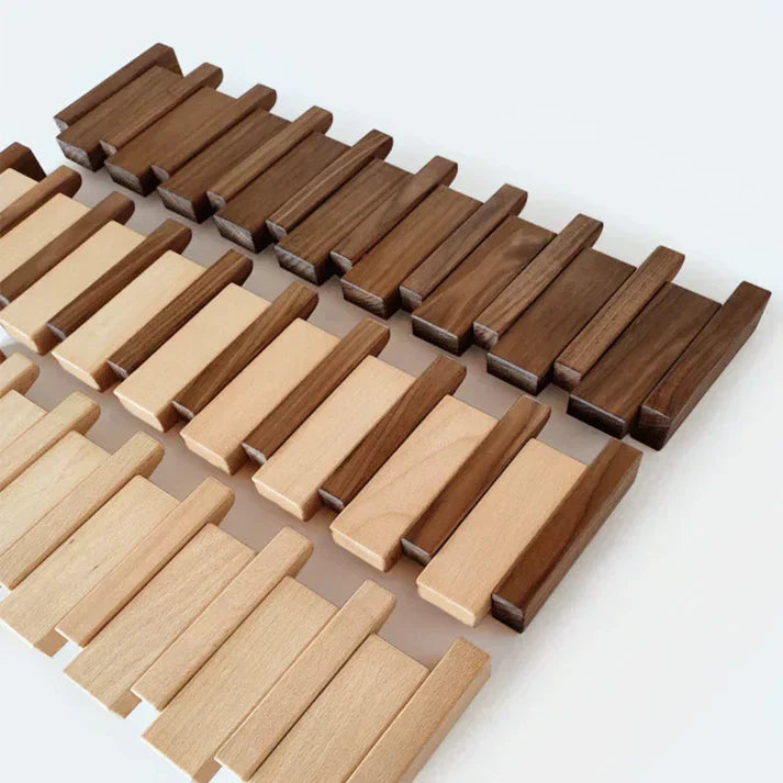 Arvesso Wall Coat Rack – Wooden Design with Piano-Inspired Hooks