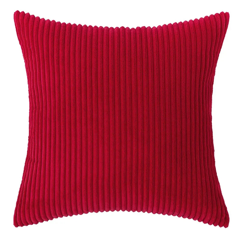 Varevyn Cushion Cover – Striped Corduroy with Soft Texture