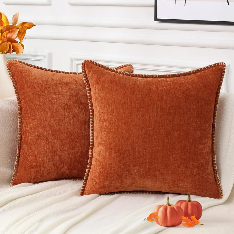 Sorevane Cushion Cover – Soft Chenille with Stitched Edge