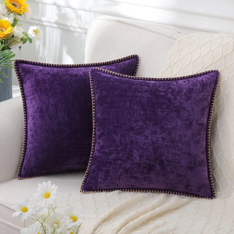 Sorevane Cushion Cover – Soft Chenille with Stitched Edge