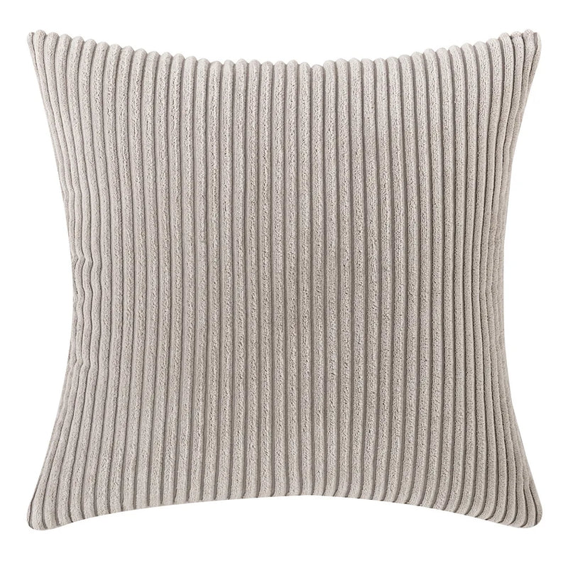 Varevyn Cushion Cover – Striped Corduroy with Soft Texture