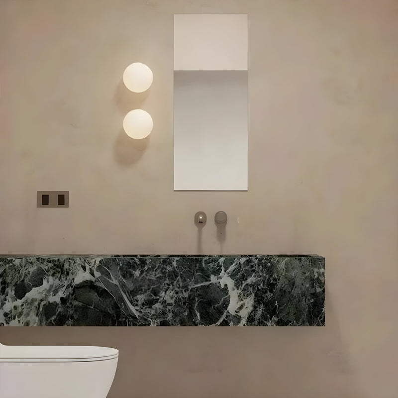Lunaris Wall Lamp – Round Matt Glass with Scandinavian Japandi Design