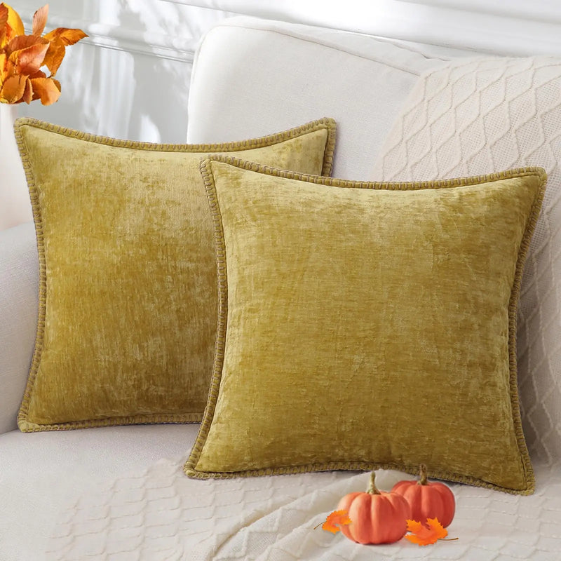 Sorevane Cushion Cover – Soft Chenille with Stitched Edge