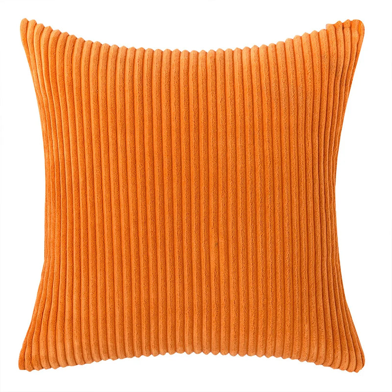 Varevyn Cushion Cover – Striped Corduroy with Soft Texture