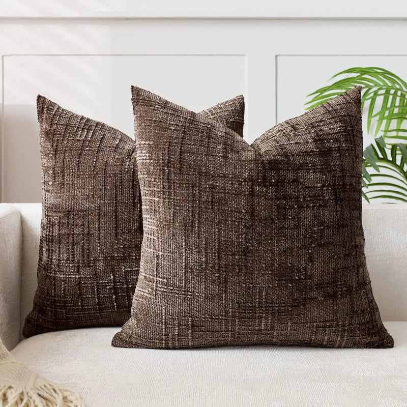 Chenille Cushion Cover with Bamboo Texture for a Luxurious and Warm Interior