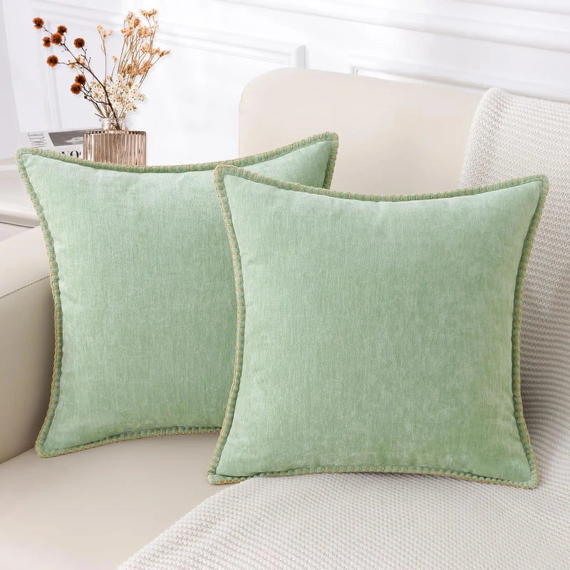 Sorevane Cushion Cover – Soft Chenille with Stitched Edge