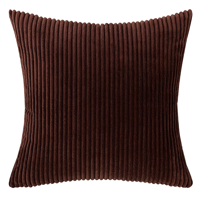 Varevyn Cushion Cover – Striped Corduroy with Soft Texture