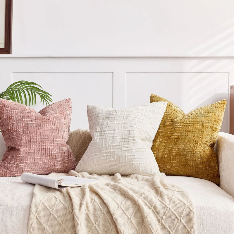 Chenille Cushion Cover with Bamboo Texture for a Luxurious and Warm Interior