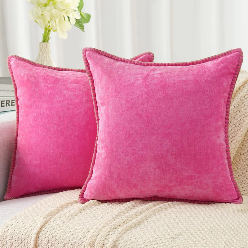 Sorevane Cushion Cover – Soft Chenille with Stitched Edge