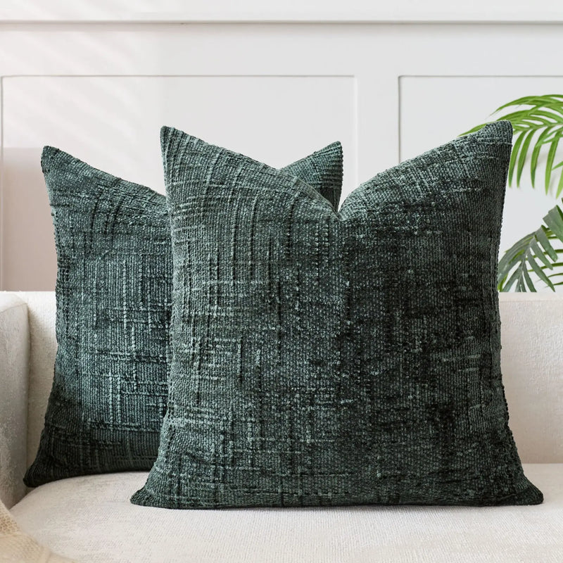 Chenille Cushion Cover with Bamboo Texture for a Luxurious and Warm Interior