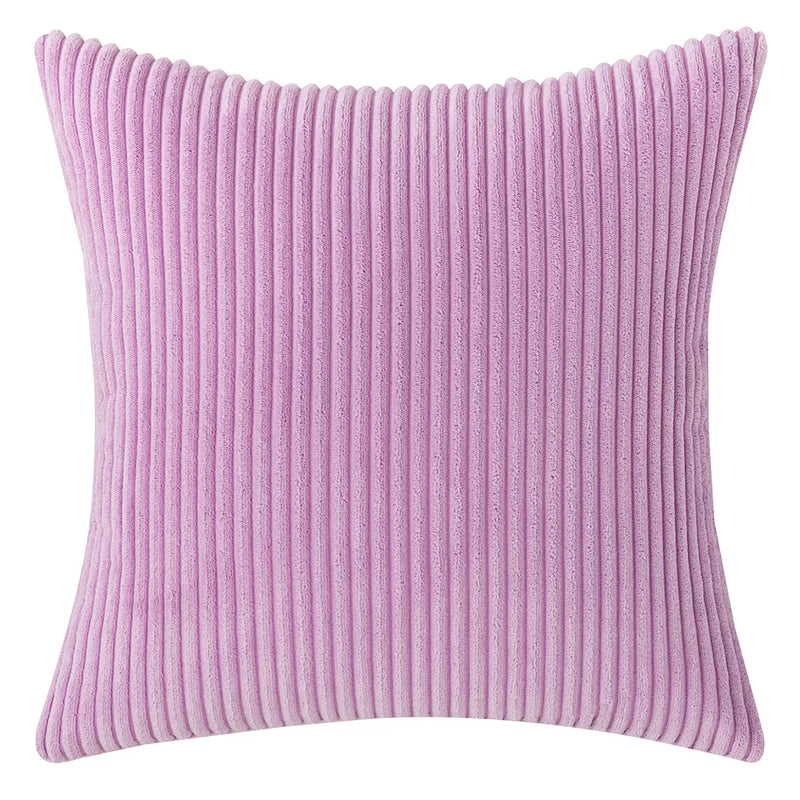Varevyn Cushion Cover – Striped Corduroy with Soft Texture
