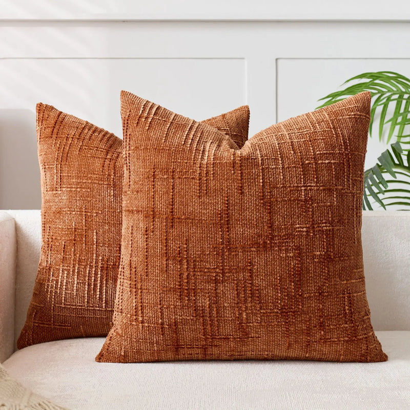 Chenille Cushion Cover with Bamboo Texture for a Luxurious and Warm Interior