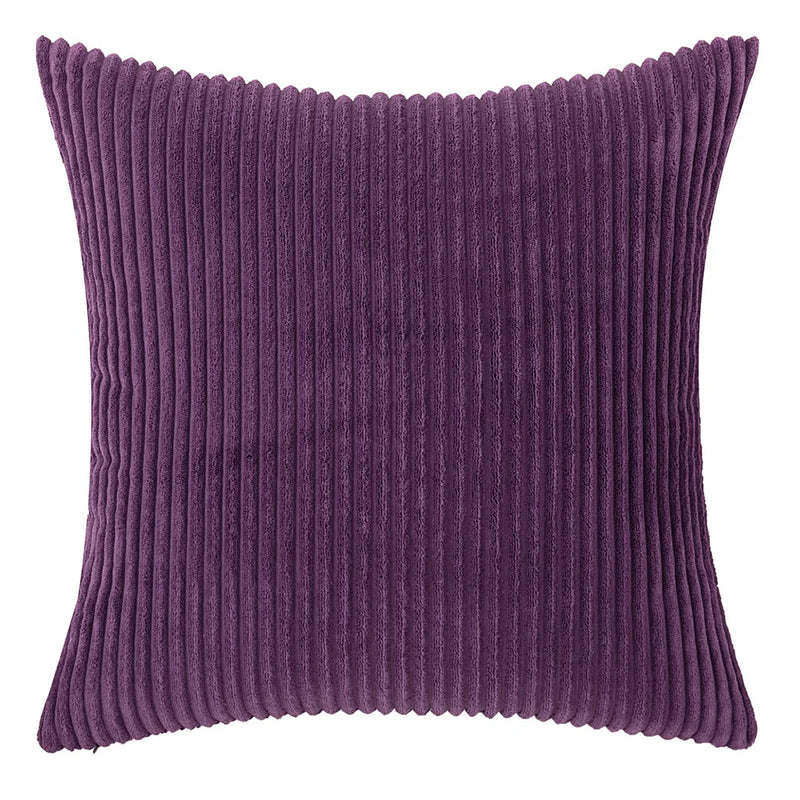 Varevyn Cushion Cover – Striped Corduroy with Soft Texture