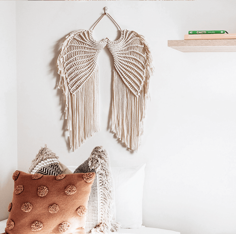 Nuvella Macramé Wall Decoration – Wall Tapestry in Cream