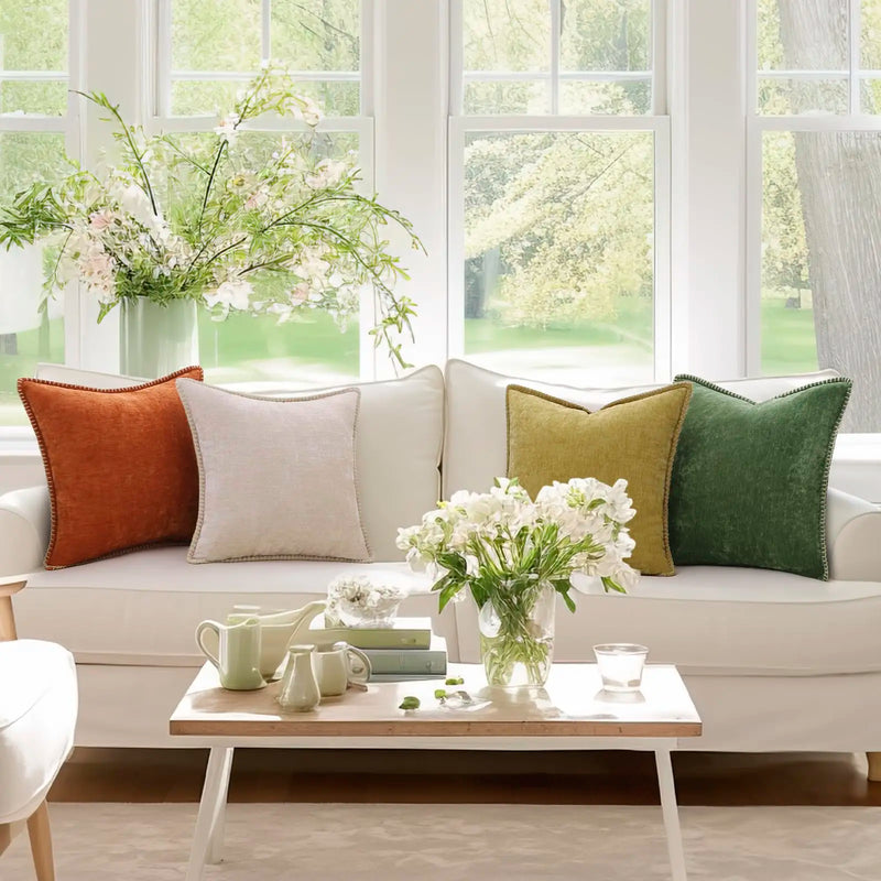 Sorevane Cushion Cover – Soft Chenille with Stitched Edge