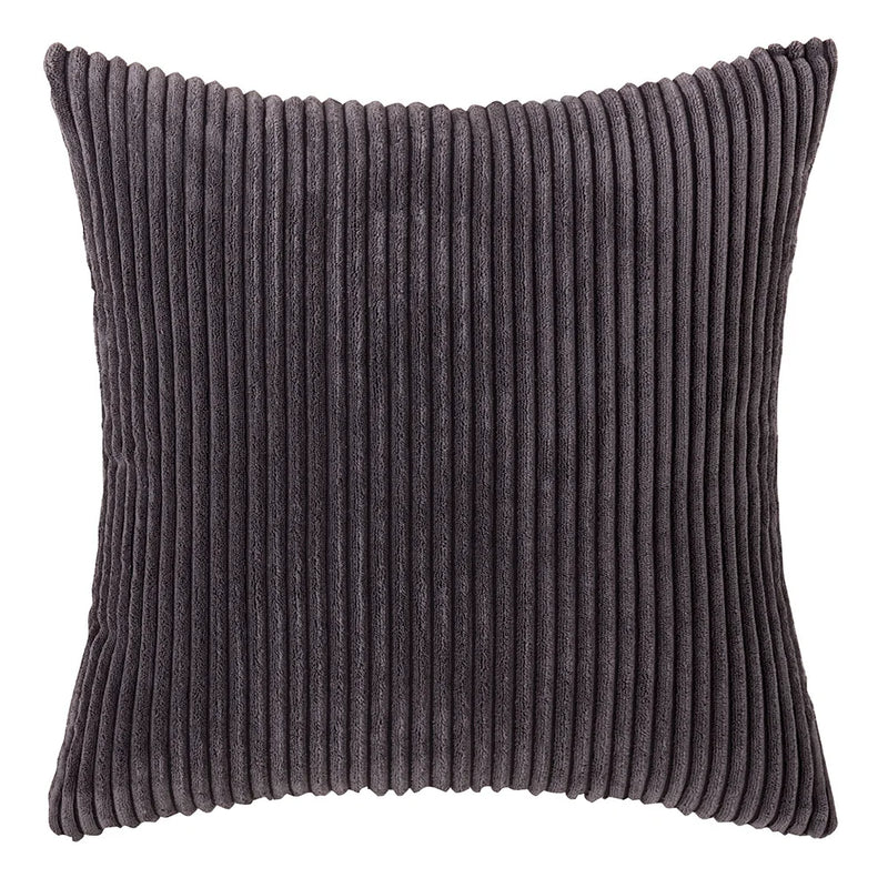 Varevyn Cushion Cover – Striped Corduroy with Soft Texture