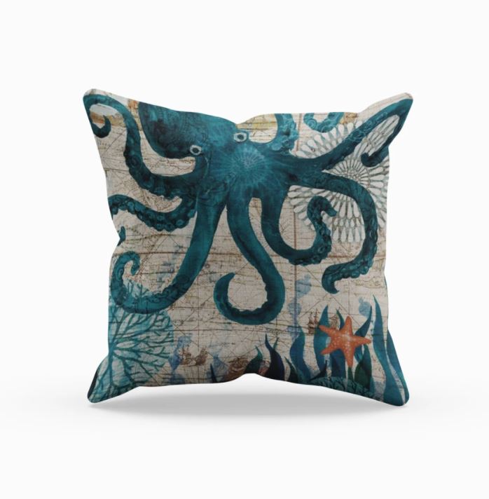 Caelvyn Cushion – Sea Life Motif for Coastal Atmosphere