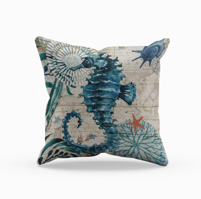 Caelvyn Cushion – Sea Life Motif for Coastal Atmosphere