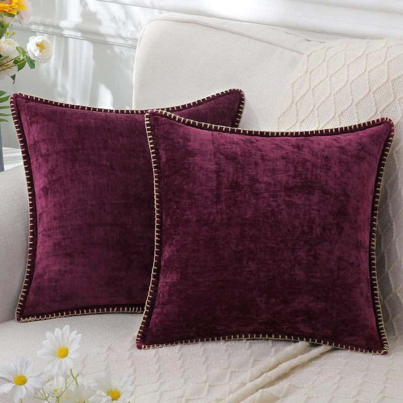 Sorevane Cushion Cover – Soft Chenille with Stitched Edge