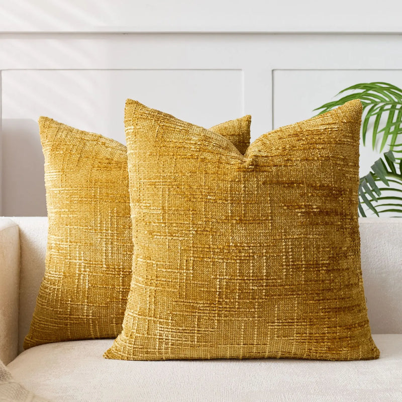 Chenille Cushion Cover with Bamboo Texture for a Luxurious and Warm Interior