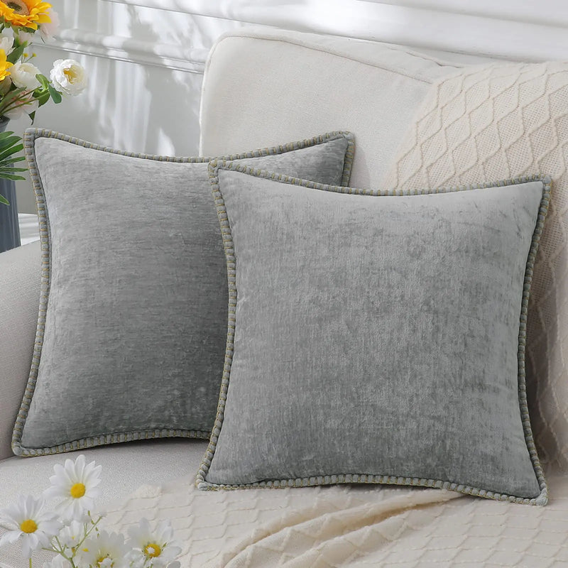 Sorevane Cushion Cover – Soft Chenille with Stitched Edge