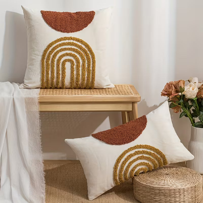 Sorvella Cushion Cover – Semi-Circular Geometric Design