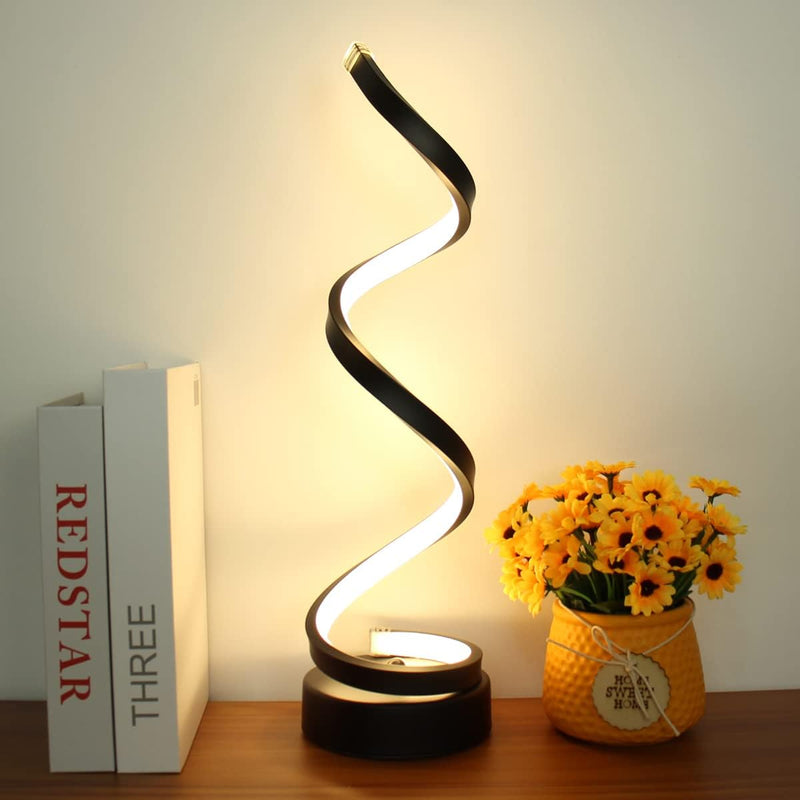 Solviera Table Lamp – Spiral Design with Warm Light