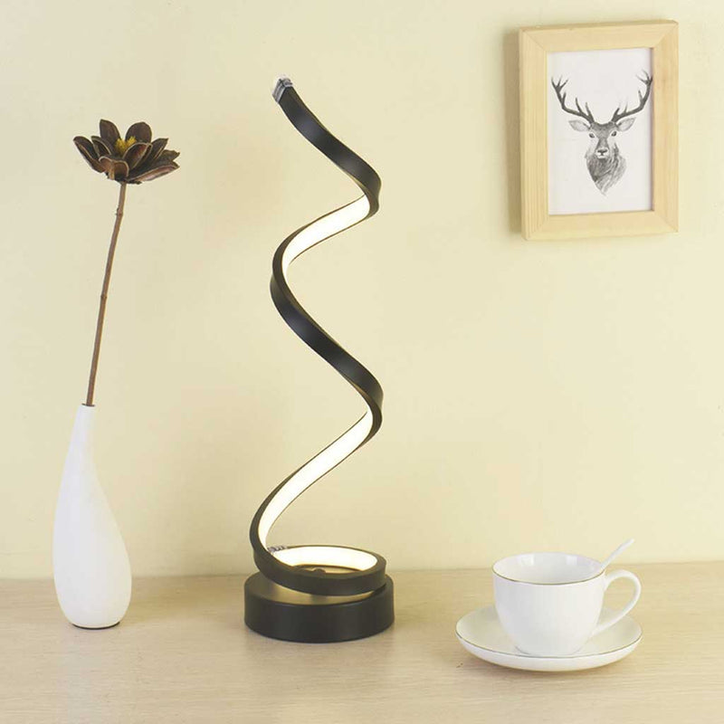Solviera Table Lamp – Spiral Design with Warm Light