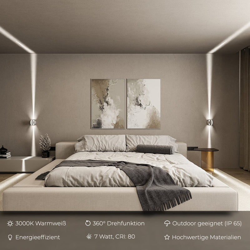 Calystren Wall Lamp – 360° Rotatable LED Design