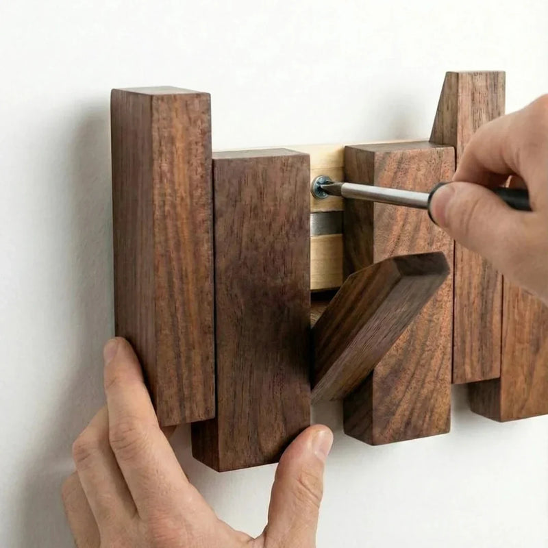 Arvesso Wall Coat Rack – Wooden Design with Piano-Inspired Hooks
