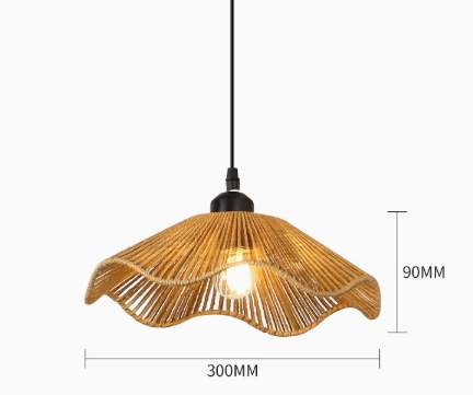 Velmora pendant lampshade – undulating woven design for rustic interiors