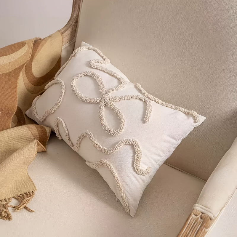 Liorenne Cushion Cover – Sleek Embroidery with Three-Dimensional Loops