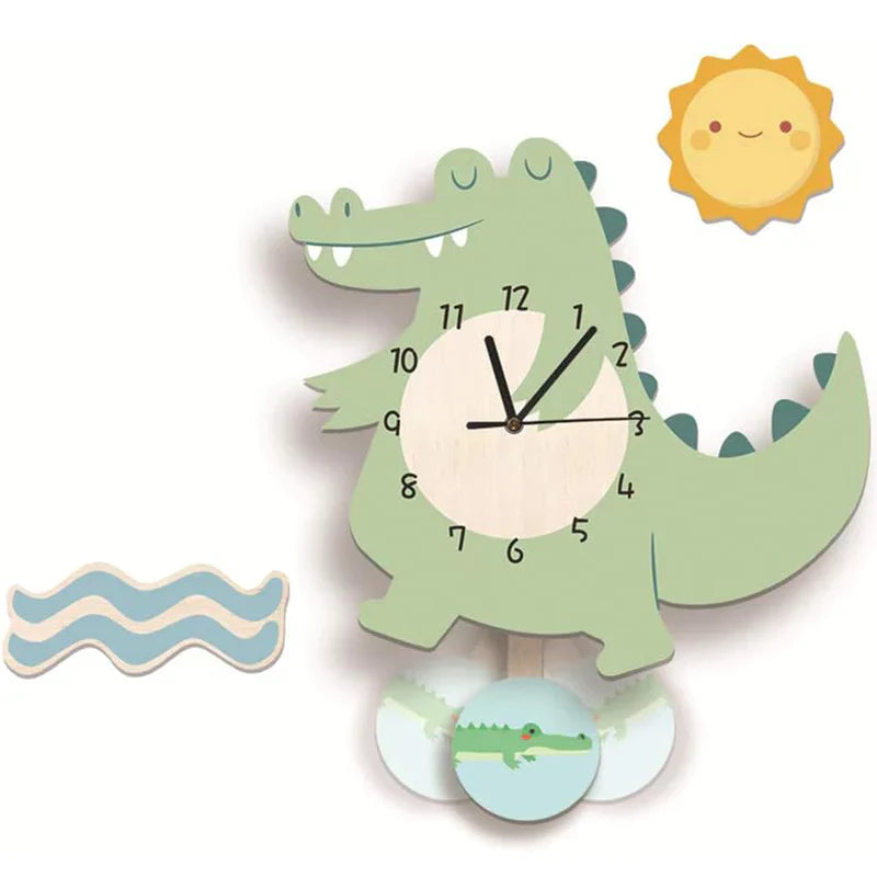 Mirello Children's Wall Clock – Animal Design for Learning Through Play