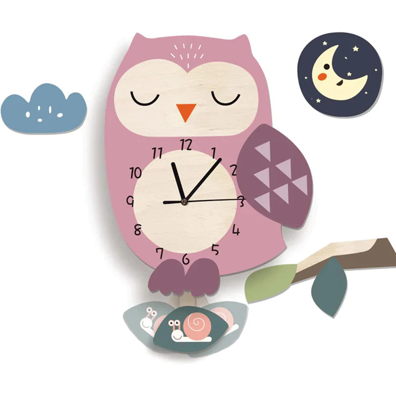 Mirello Children's Wall Clock – Animal Design for Learning Through Play