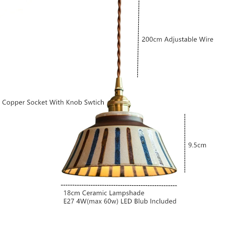 Floravyn Pendant Lamp – Ceramic Design with Floral Pattern
