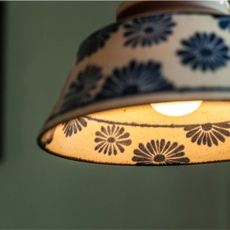 Floravyn Pendant Lamp – Ceramic Design with Floral Pattern